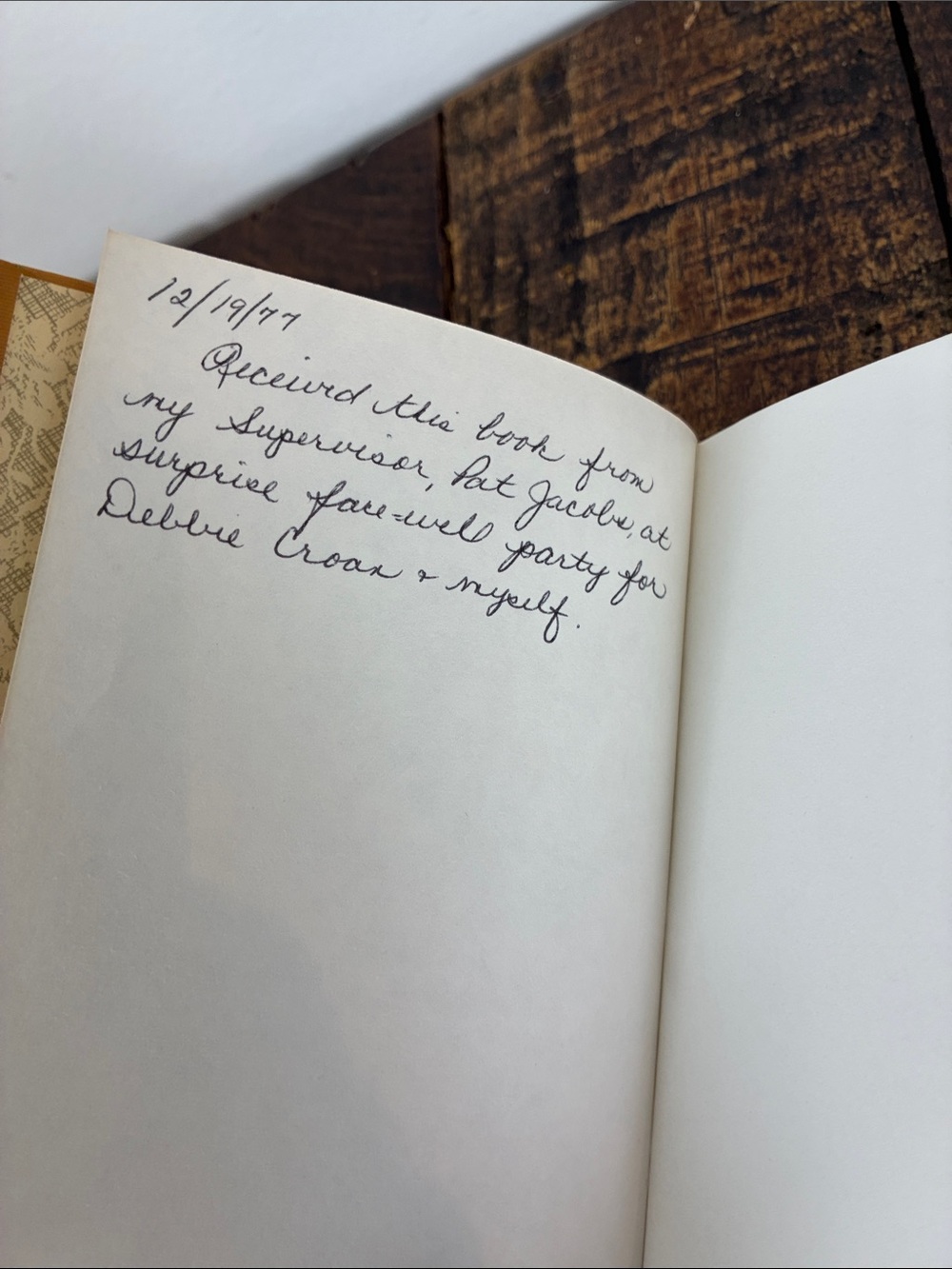 Ornate GoldAccent Mustard Hardcover Journal 1977 Inscription 70s Hardback Yellow - Picture 6 of 8